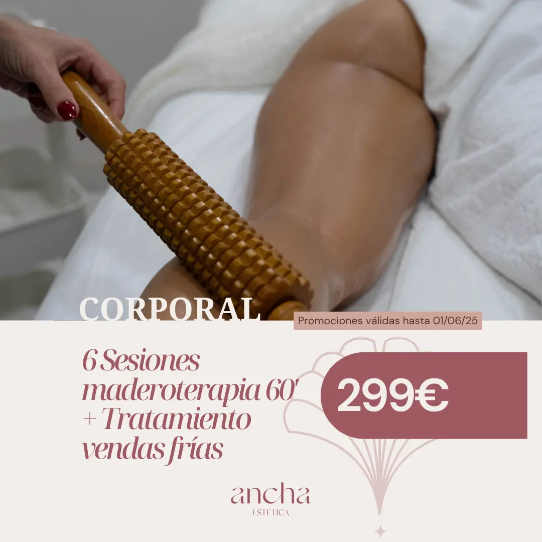 6 Sesiones maderoterapia 60' + Tratamiento vendas frías