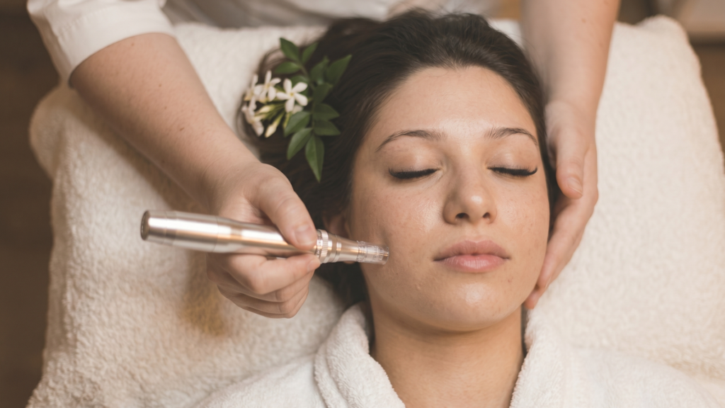 Novia sometiéndose a un Tratamiento de Dermapen en Cádiz en Ancha Estética