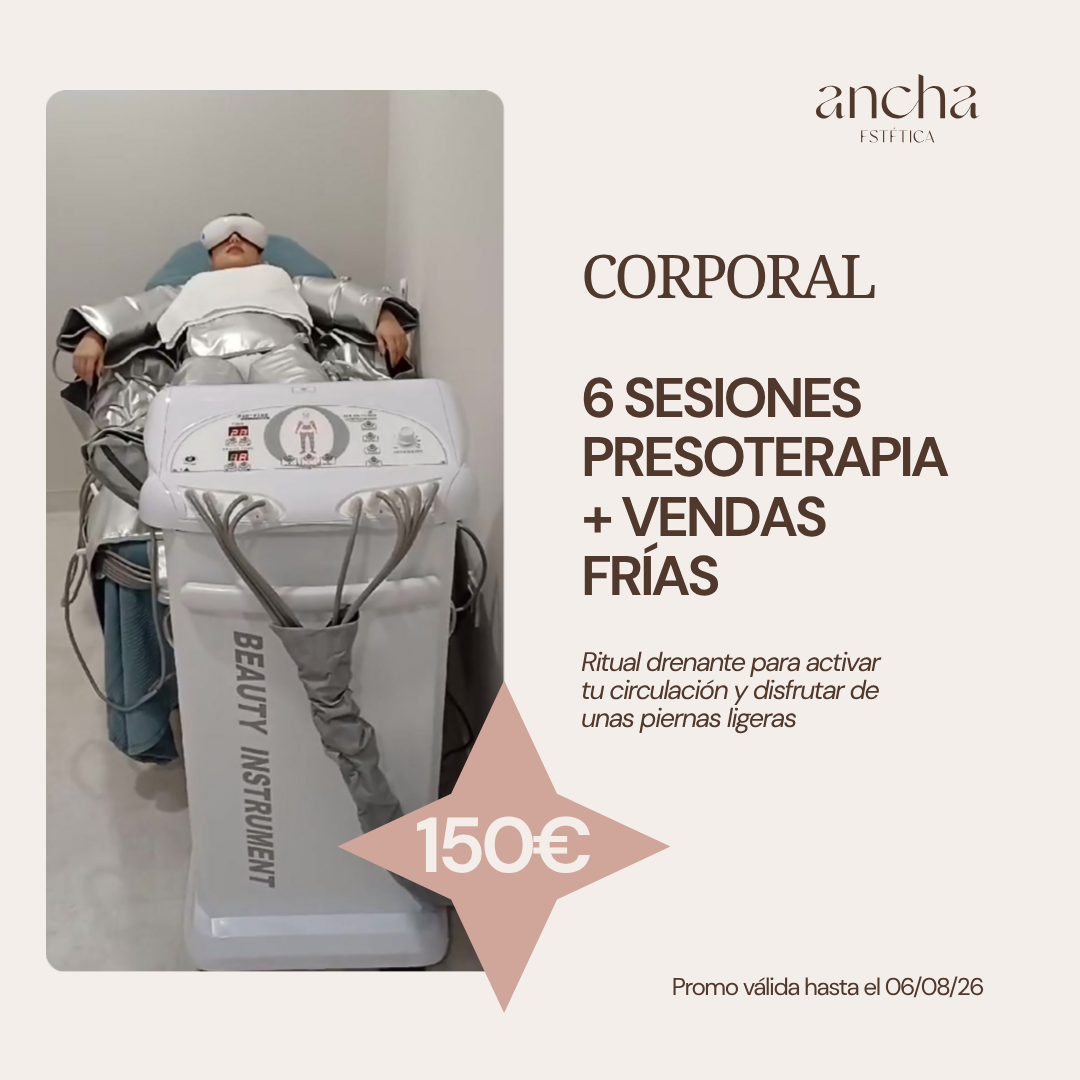 6 PRESOTERAPIA + VENDAS FRÍAS