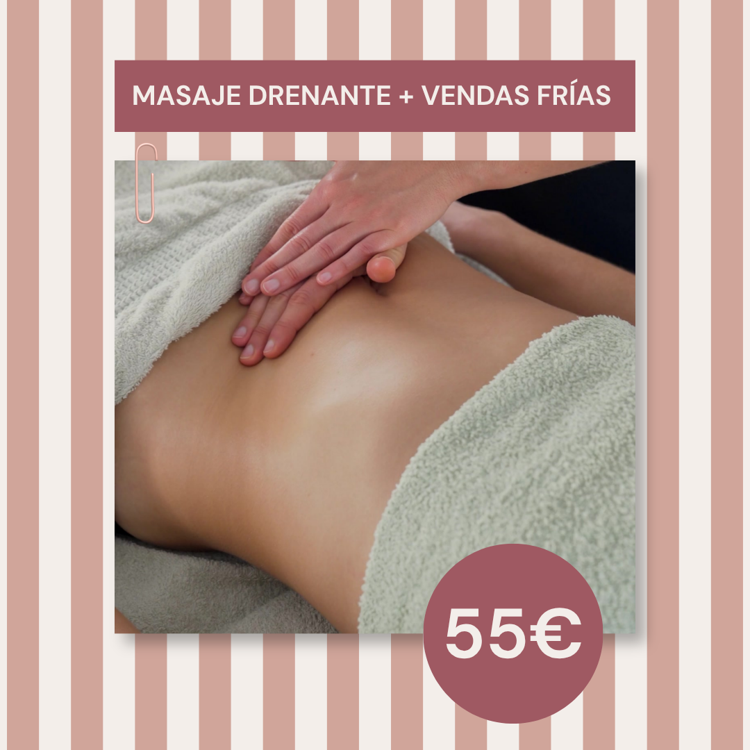 MASAJE DRENANTE + VENDAS FRÍAS