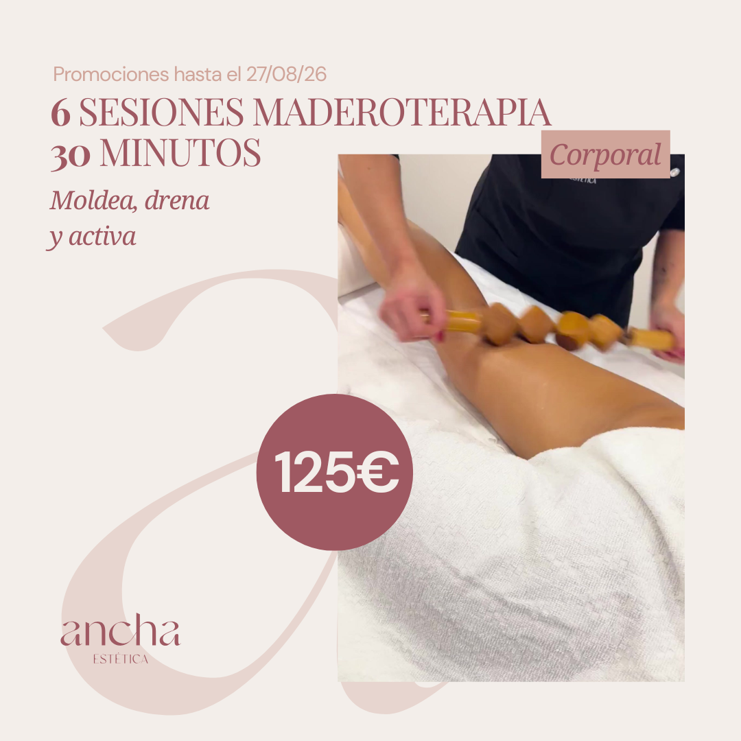 6 SESIONES MADEROTERAPIA 30 MINUTOS