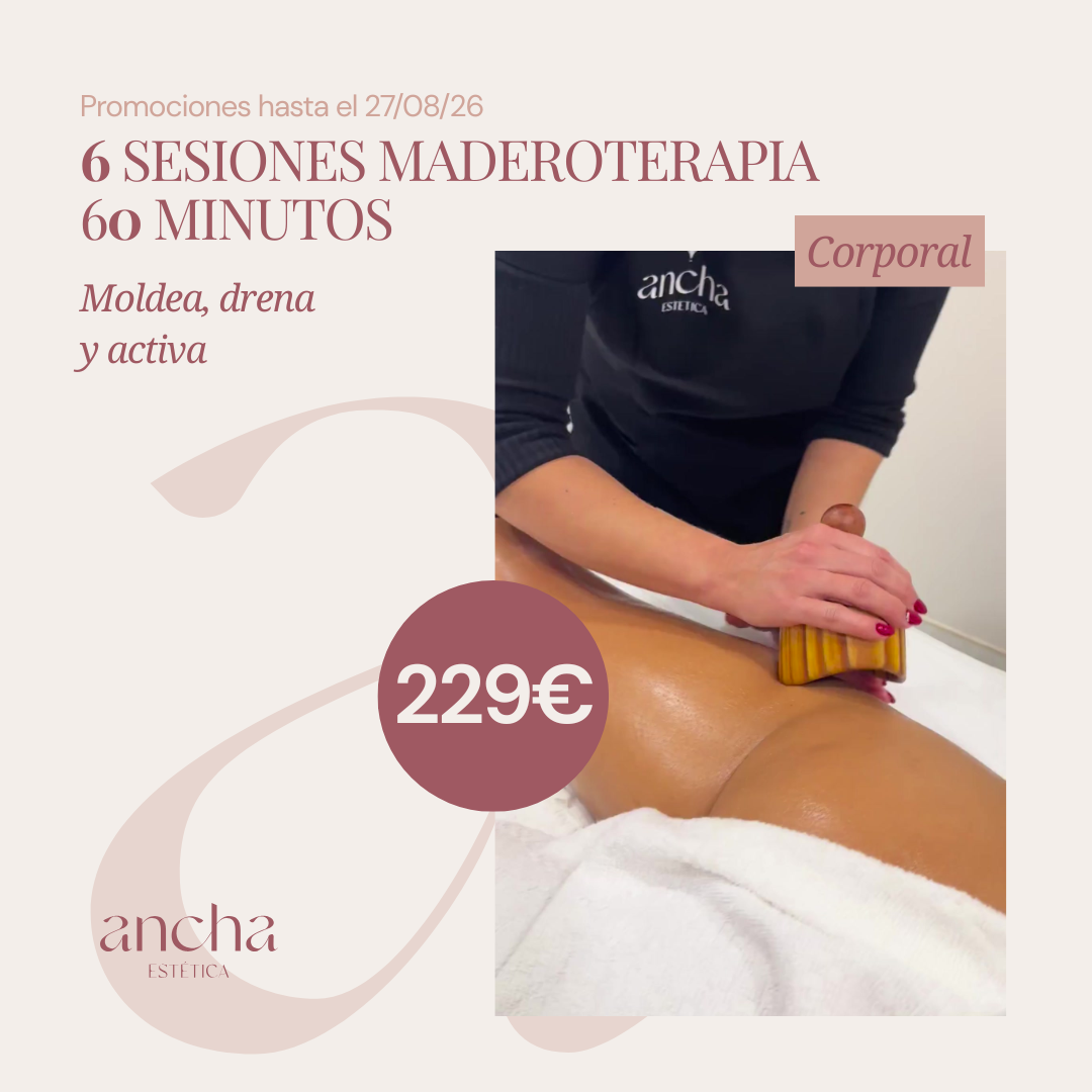 6 SESIONES MADEROTERAPIA 60 MINUTOS